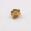 Ring Size - 7 Brass Spinner Ring B - BSPR998 18K Gold Plated Brass Spinner Challa Fashion Finger Ring